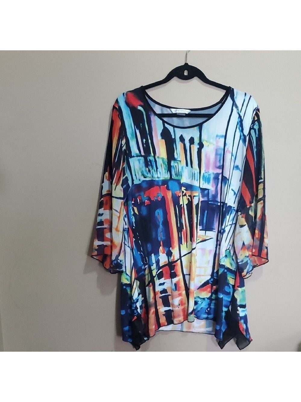 Peter Nygard Abstract Multicolor Women's Top Size Xl